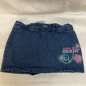 Believe in Magic Toddler Denim Skort 18mo EUC